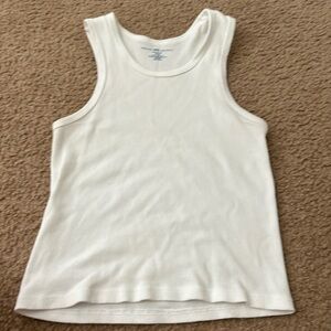 white ribbed tank from brandy melville